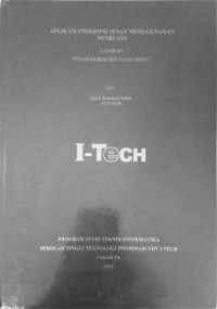 Image of APLIKASI ENSKRIPSI  PESAN MENGGUNAKAN NETBEANS