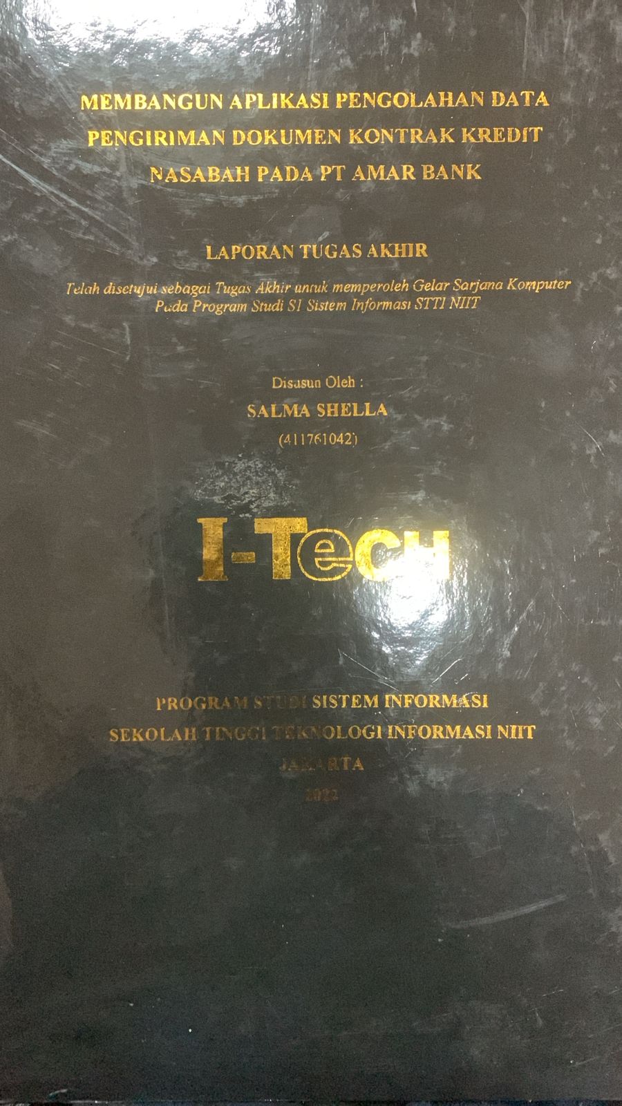 Cover TUGAS AKHIR | MEMBANGUN APLIKASI PENGOLAHAN DATA PENGIRIMAN DOKUMEN KONTRAK KREDIT NASABAH PADA PT AMAR BANK