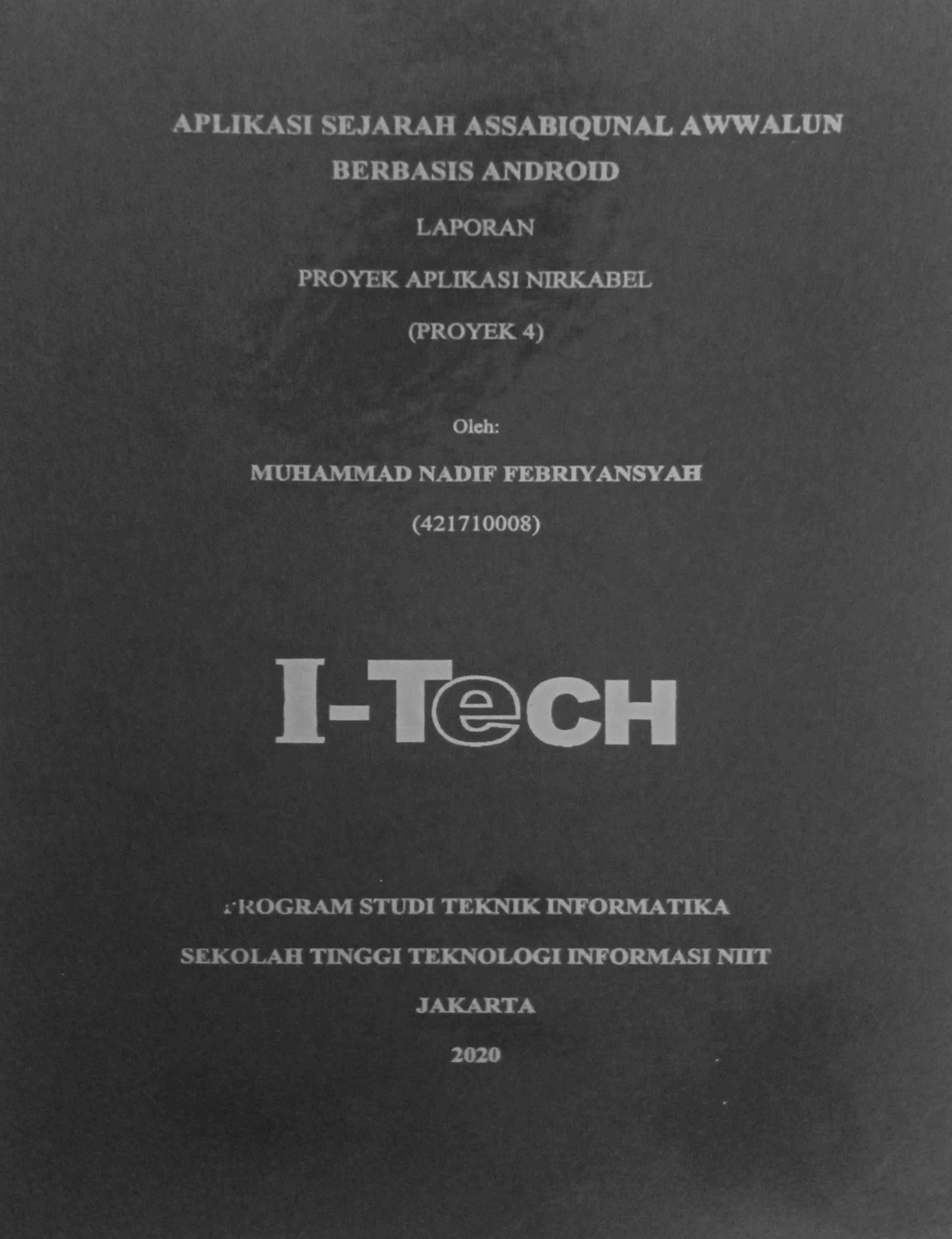 Cover APLIKASI SEJARAH ASSABIQUNAL AWWALUN BERBASIS ANDROID