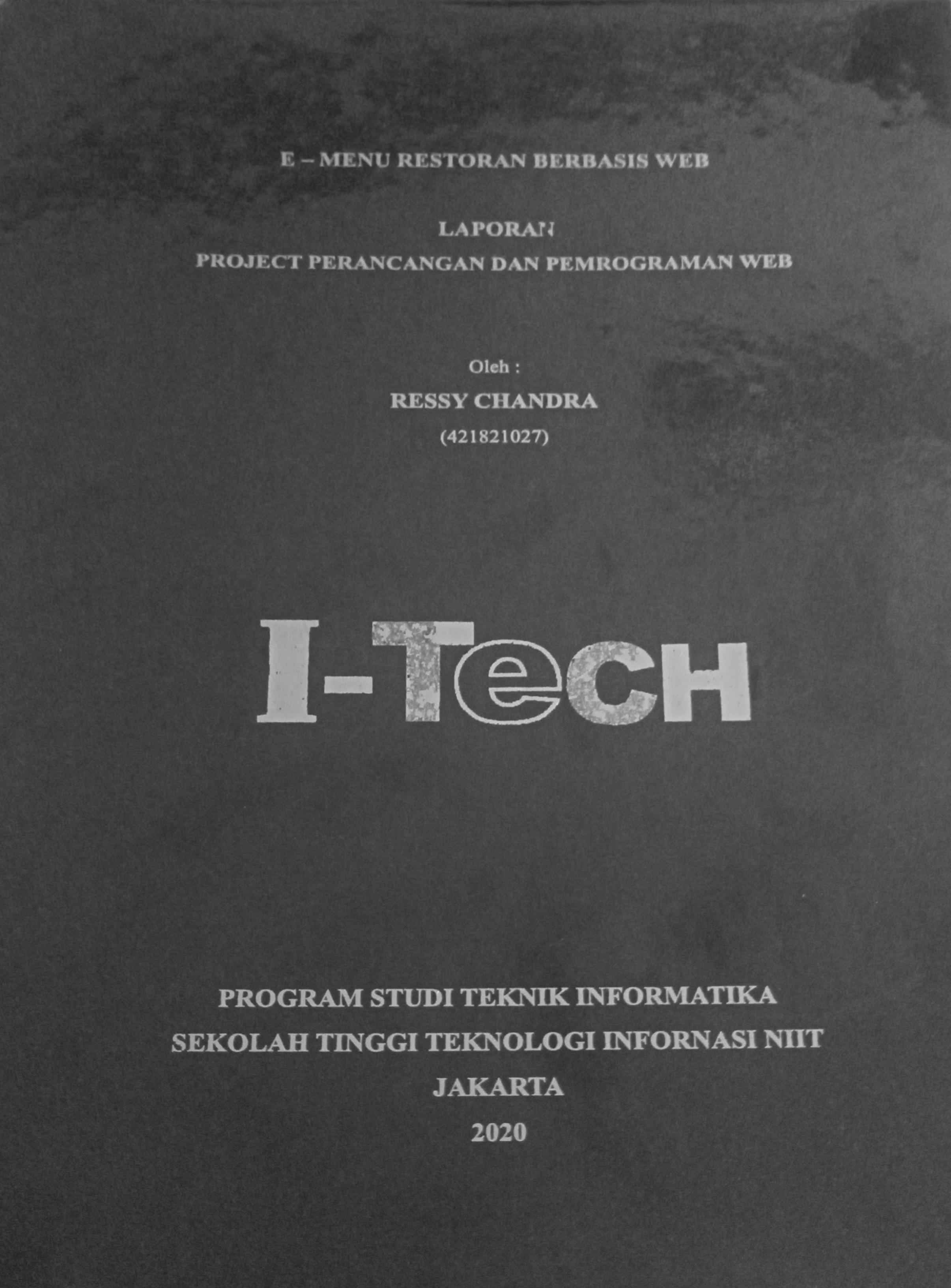 Cover E-MENU RESTORAN BERBASIS WEB