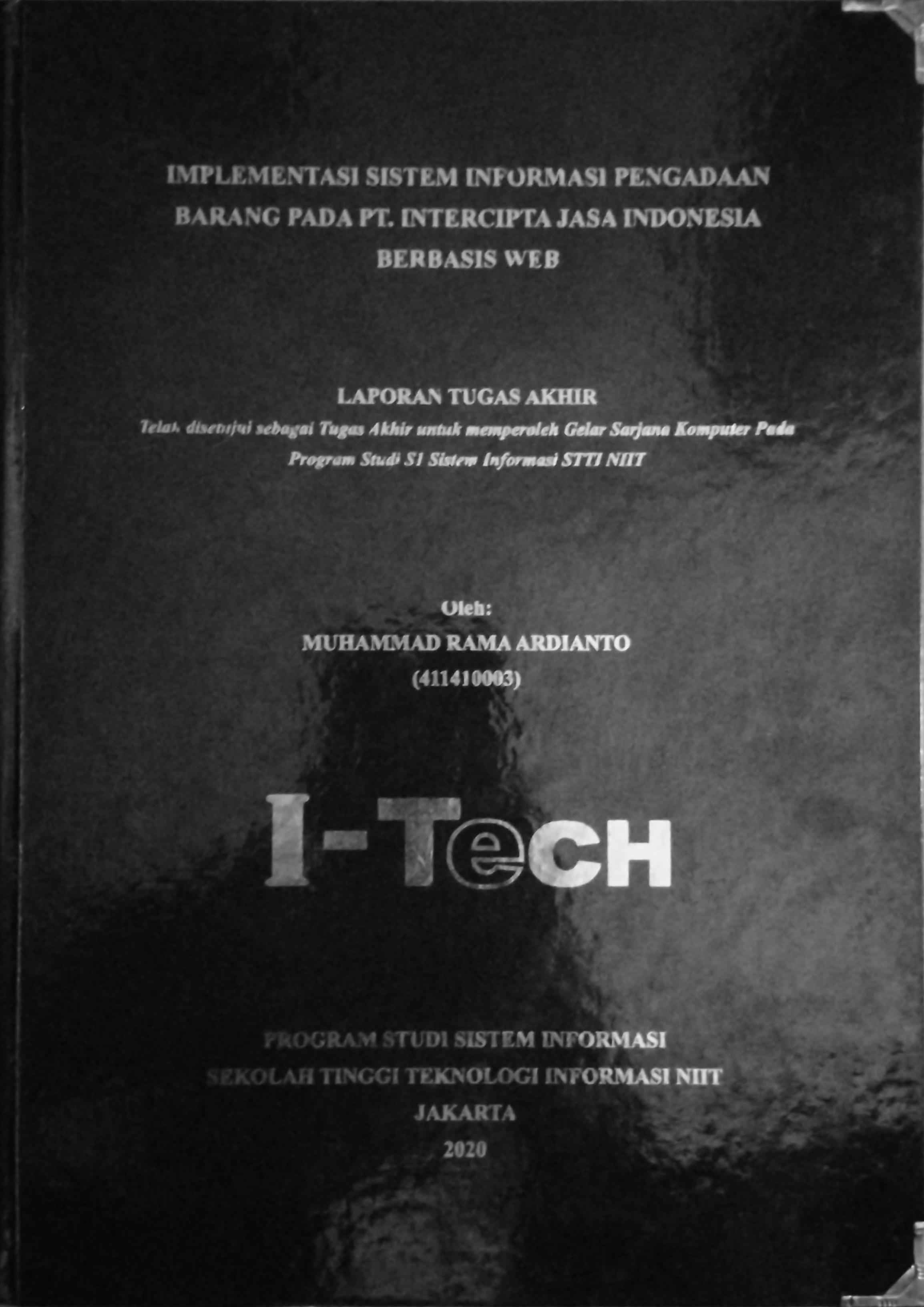 Cover IMPLEMENTASI SISTEM INFORMASI PENGADAAN BARANG PADA PT. INTERCIPTA JASA INDONESIA BERBASIS WEB