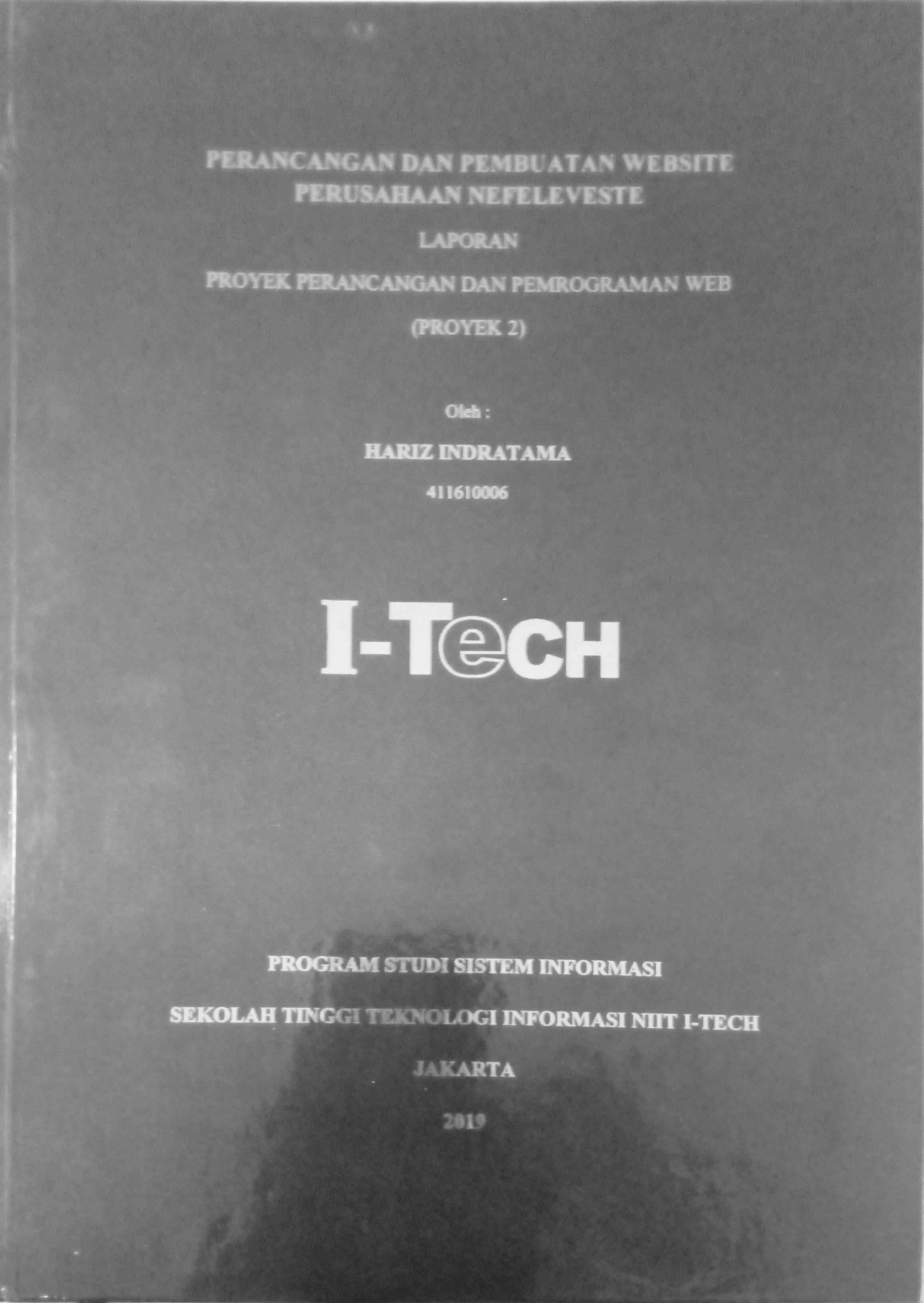 Cover PERANCANGAN DAN  PEMBUATAN WEBSITE PERUSAHAAN NEFELEVESTE