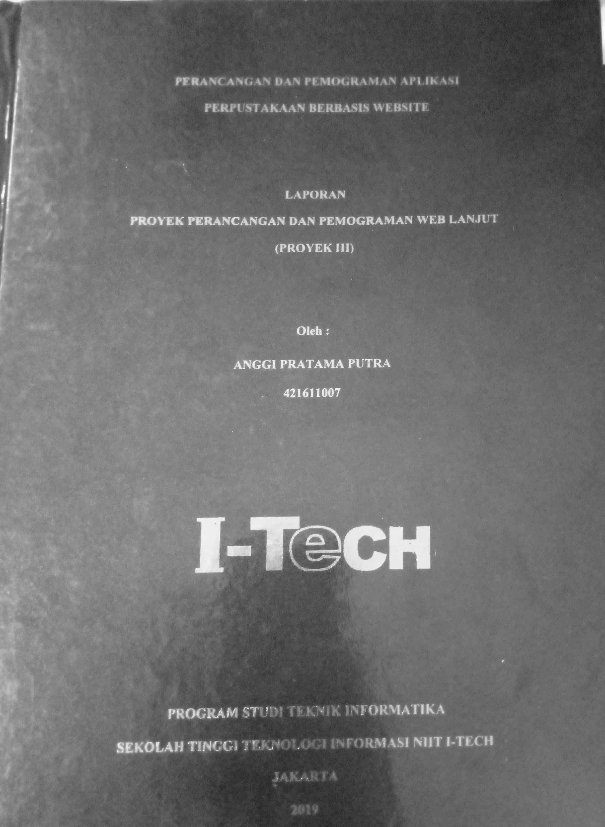 Cover PERANCANGAN DAN  PEMOGRAMAN APLIKASI PERPUSTAKAAN BERBASIS WEBSITE