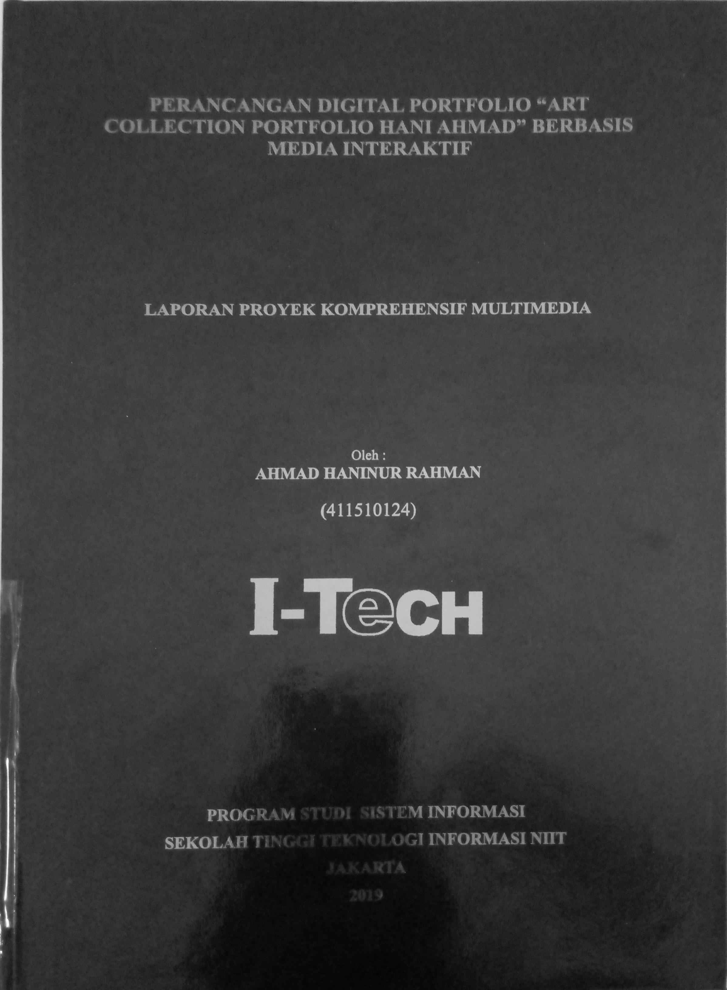 Cover PERANCANGAN DIGITAL  PORTFOLIO _ART COLLECTION PORTOFOLIO HANI AHMAD_BERBASIS MEDIA INTERAKTIF