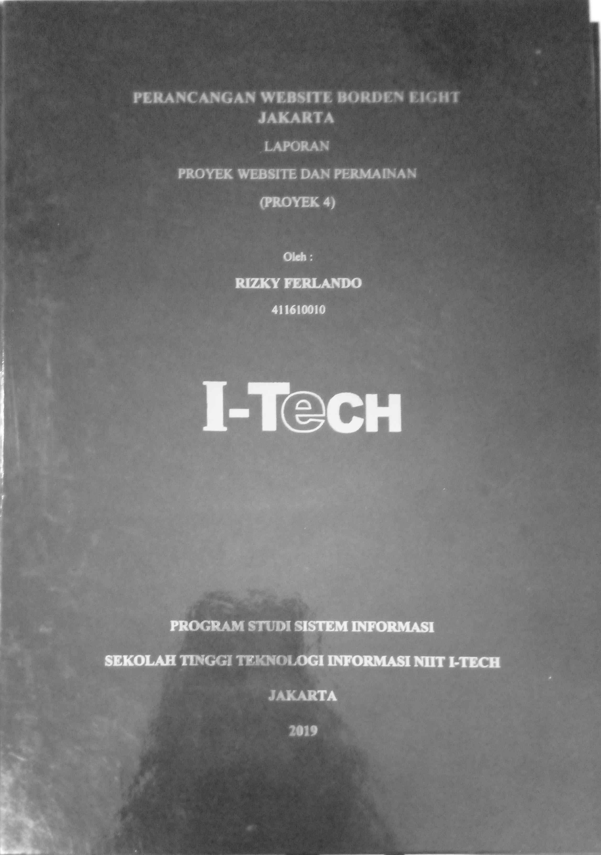 Cover PERANCANGAN WEBSITE  BORDEN EIGHT JAKARTA