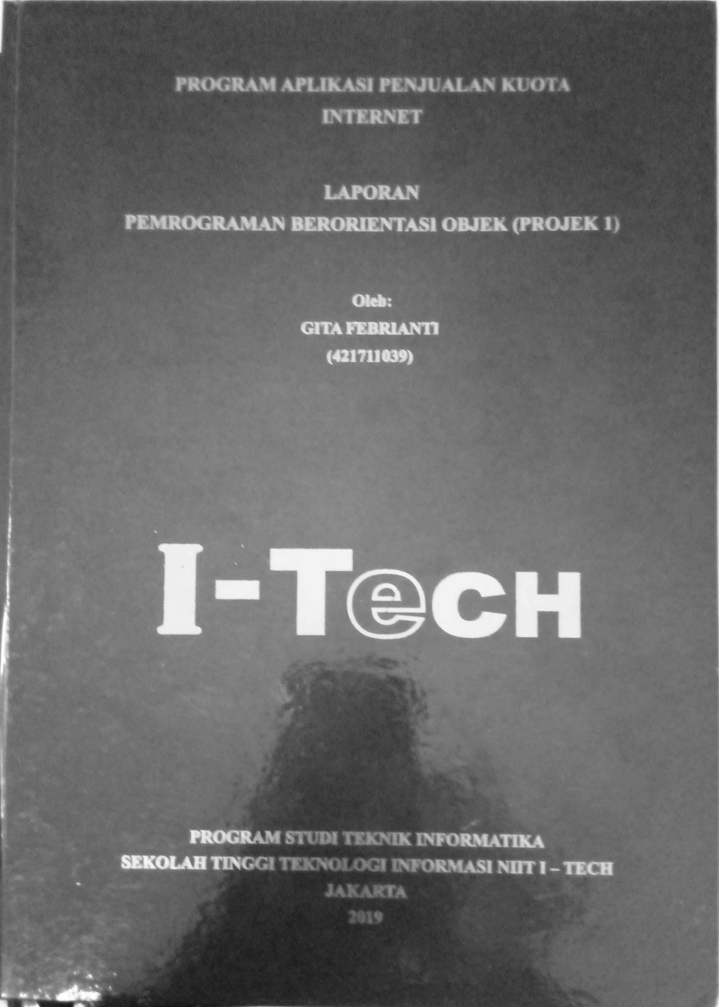 Cover PROGRAM APLIKASI  PENJUALAN KUOTA INTERNET