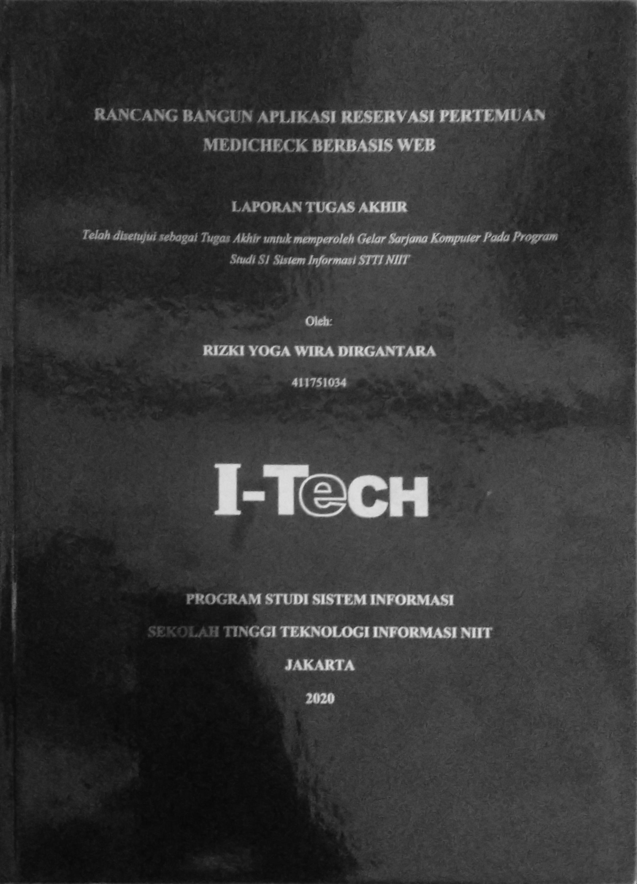 Cover RANCANG BANGUN APLIKASI RESERVASI PERTEMUAN MEDICHECK BERBASIS WEB