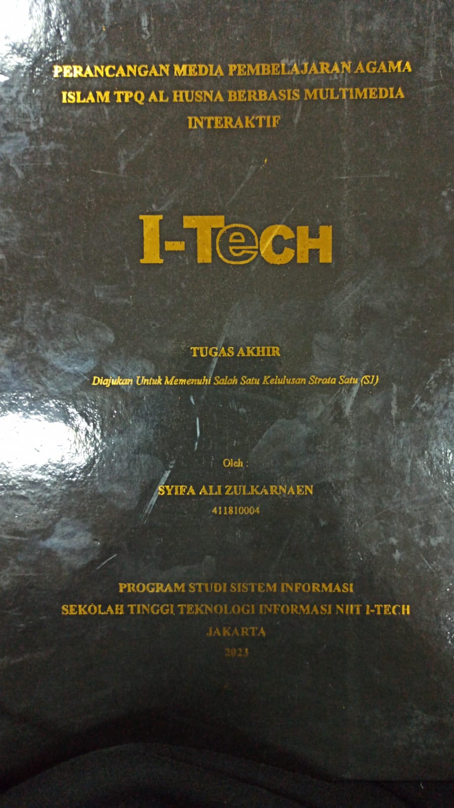 Cover TUGAS AKHIR | PERANCANGAN MEDIA PEMBELAJARAN AGAMA ISLAM TPQ AL HUSNA BERBASIS MULTIMEDIA INTERAKTIF