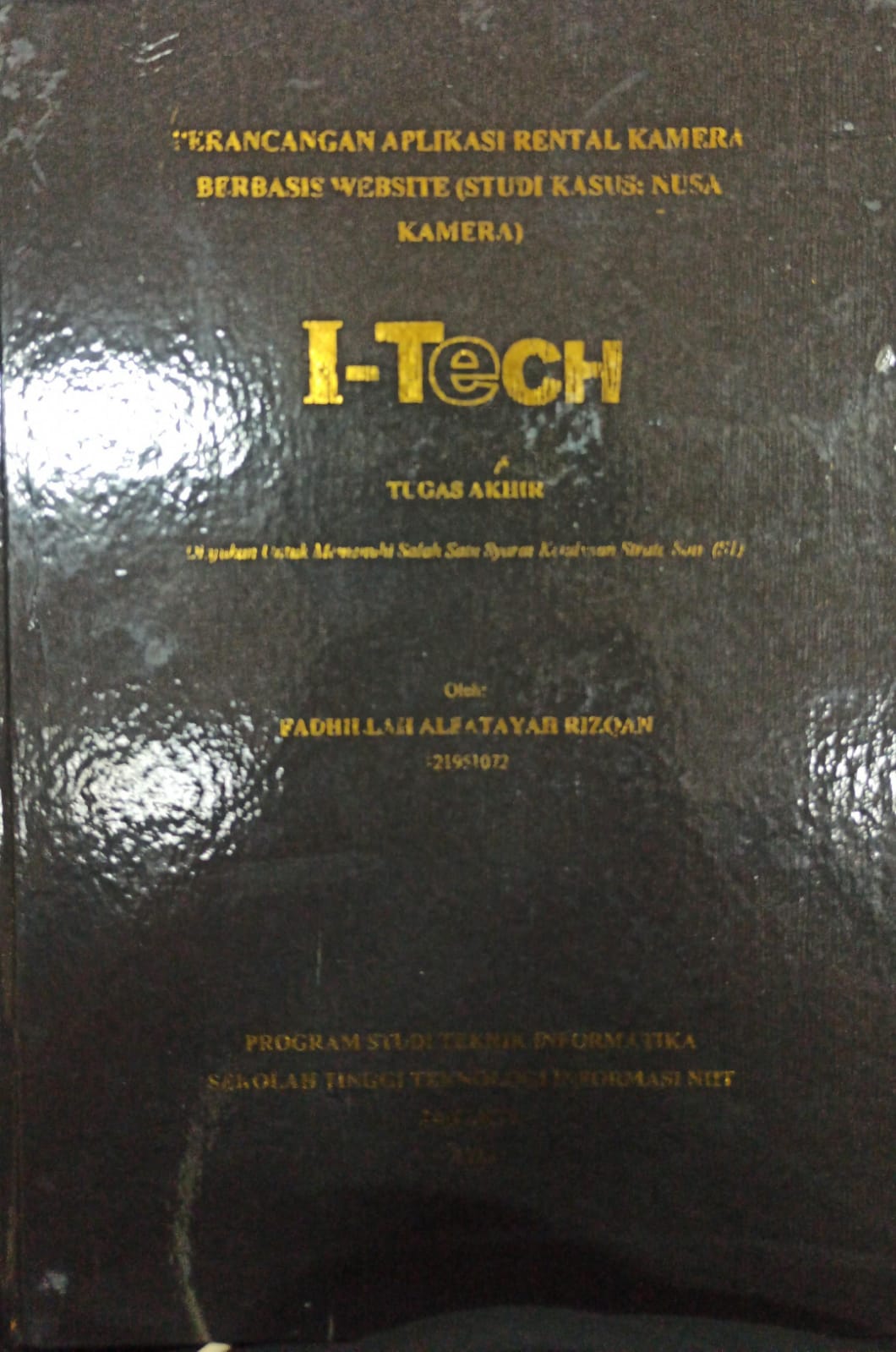 Cover TUGAS AKHIR | PERANCANGAN APLIKASI RENTAL KAMERA BERBASIS WEBSITE (STUDI KASUS: NUSA KAMERA)