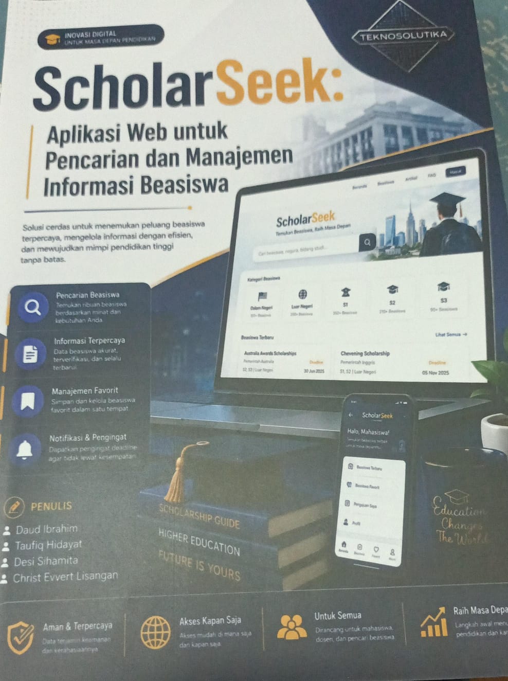 Cover Scholar Seek: Aplikasi Web untuk Pencarian dan Manajemen Informasi Beasiswa