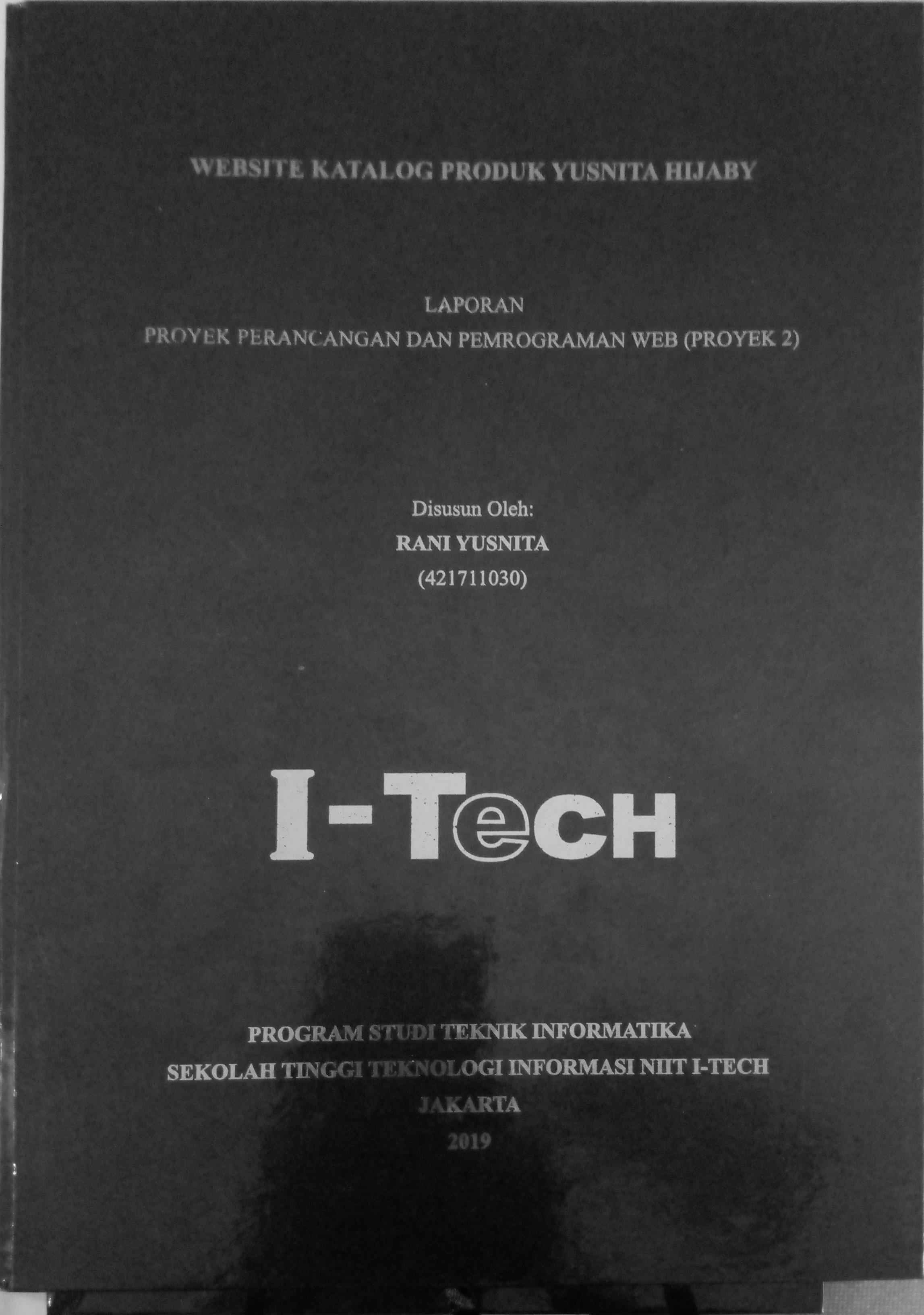 Cover WEBSITE KATALOG  PRODUK YUSNITA HIJABY