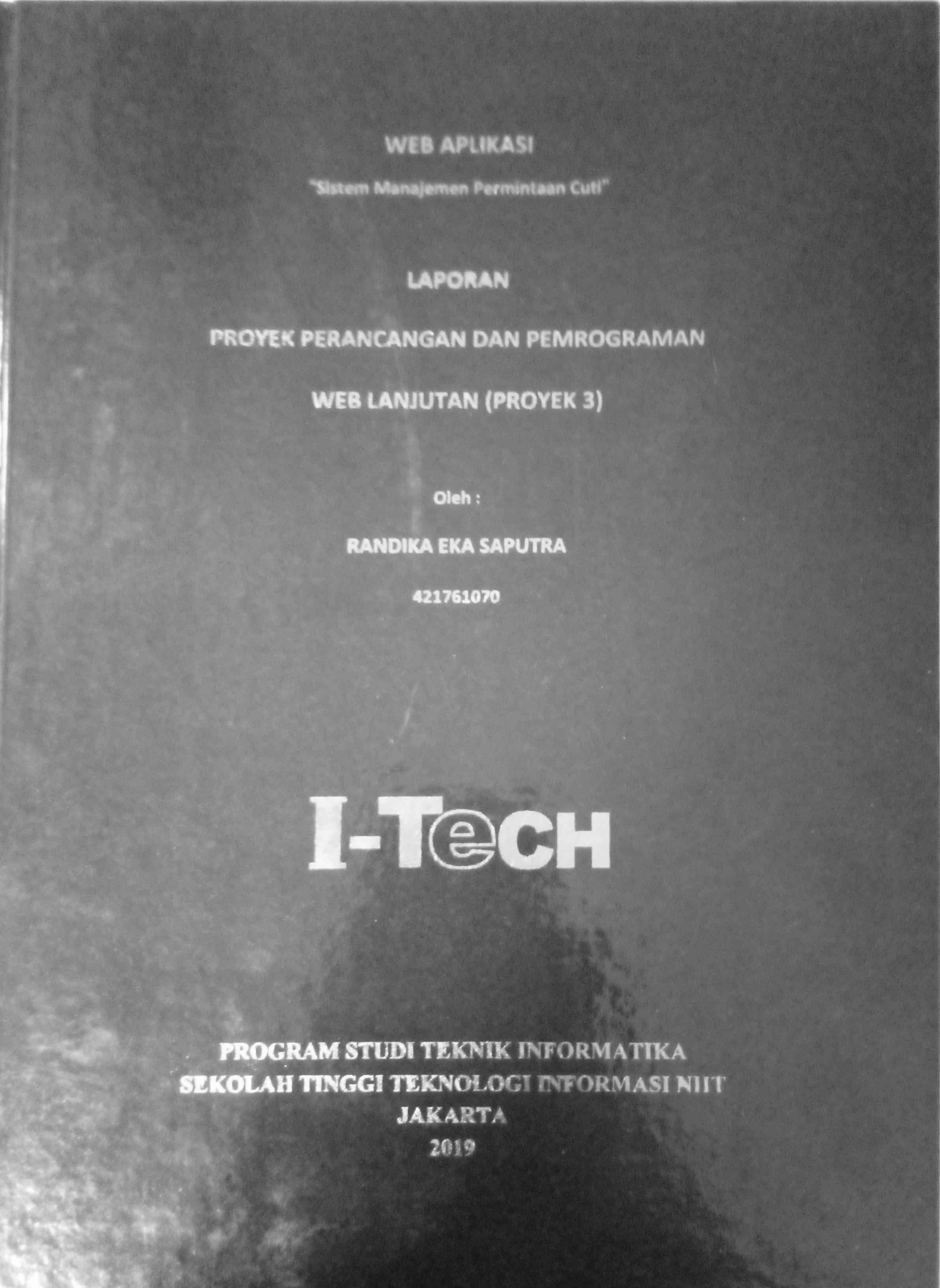 Cover WEB APLIKASI SISTEM MANAJEMEN PERMINTAAN CUTI
