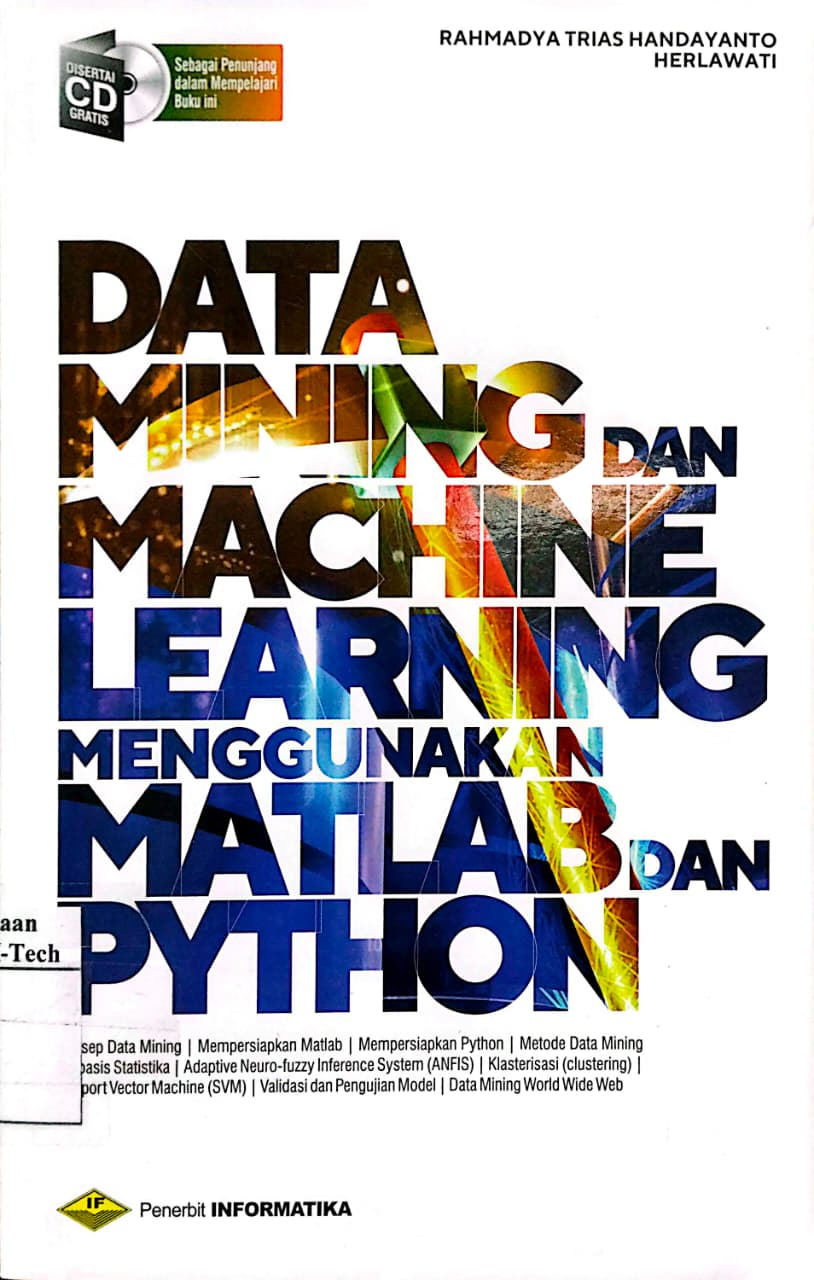Cover Data Mining dan Machine Learning Menggunakan Matlab dan Python