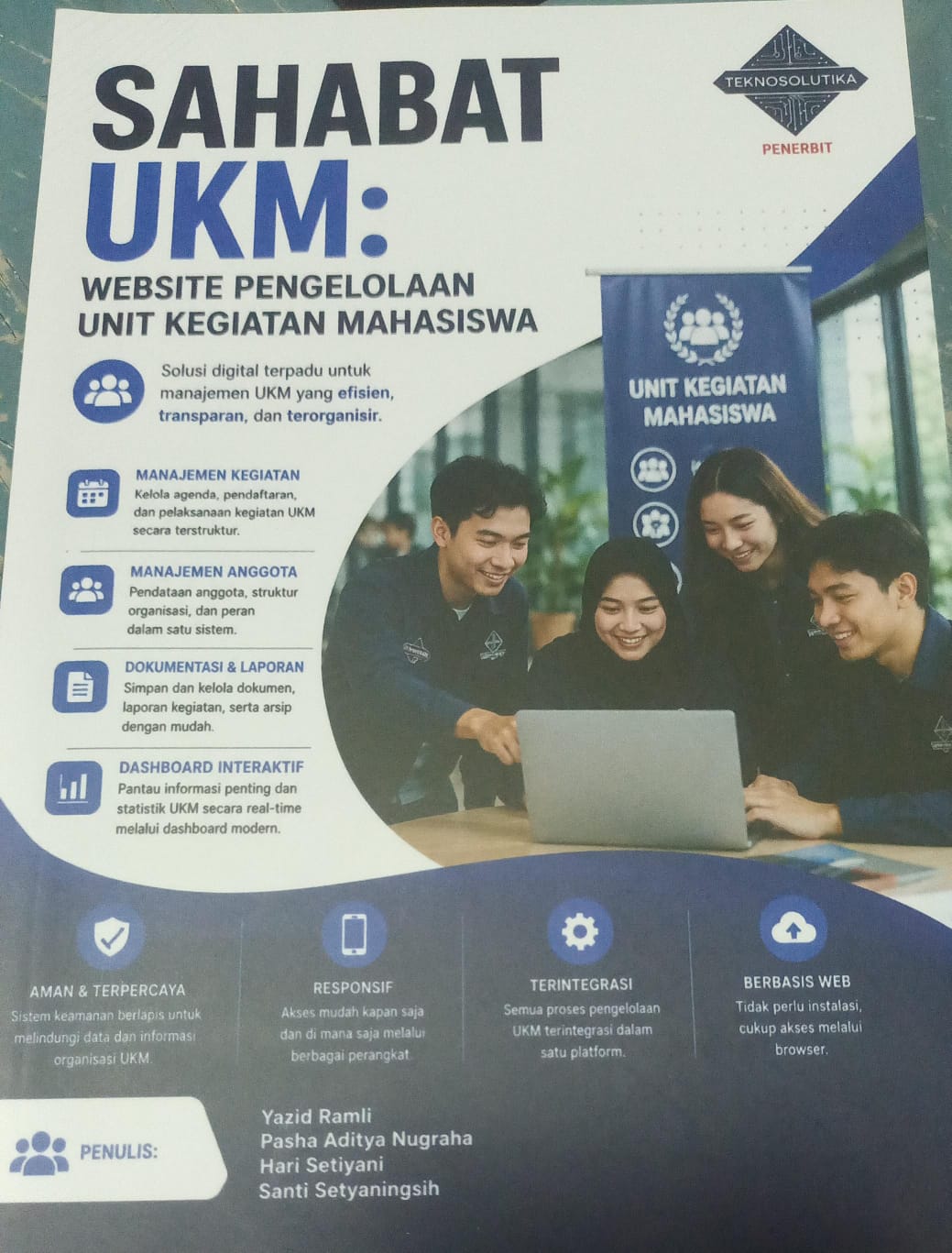 Cover SAHABAT UKM : WEBSITE PENGELOLAAN UNIT KEGIATAN  MAHASISWA