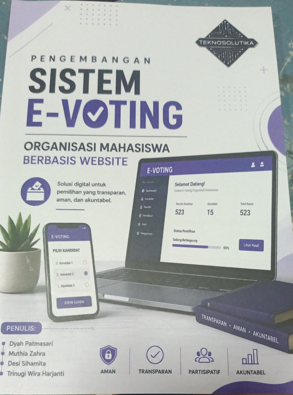 Cover PENGEMBANGAN SISTEM E-VOTING ORGANISASI MAHASISWA BERBASIS WEBSITE